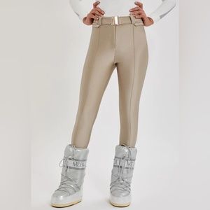 MY SUNDAY SKI Slalom Ski Pants Champagne Gold Size Large